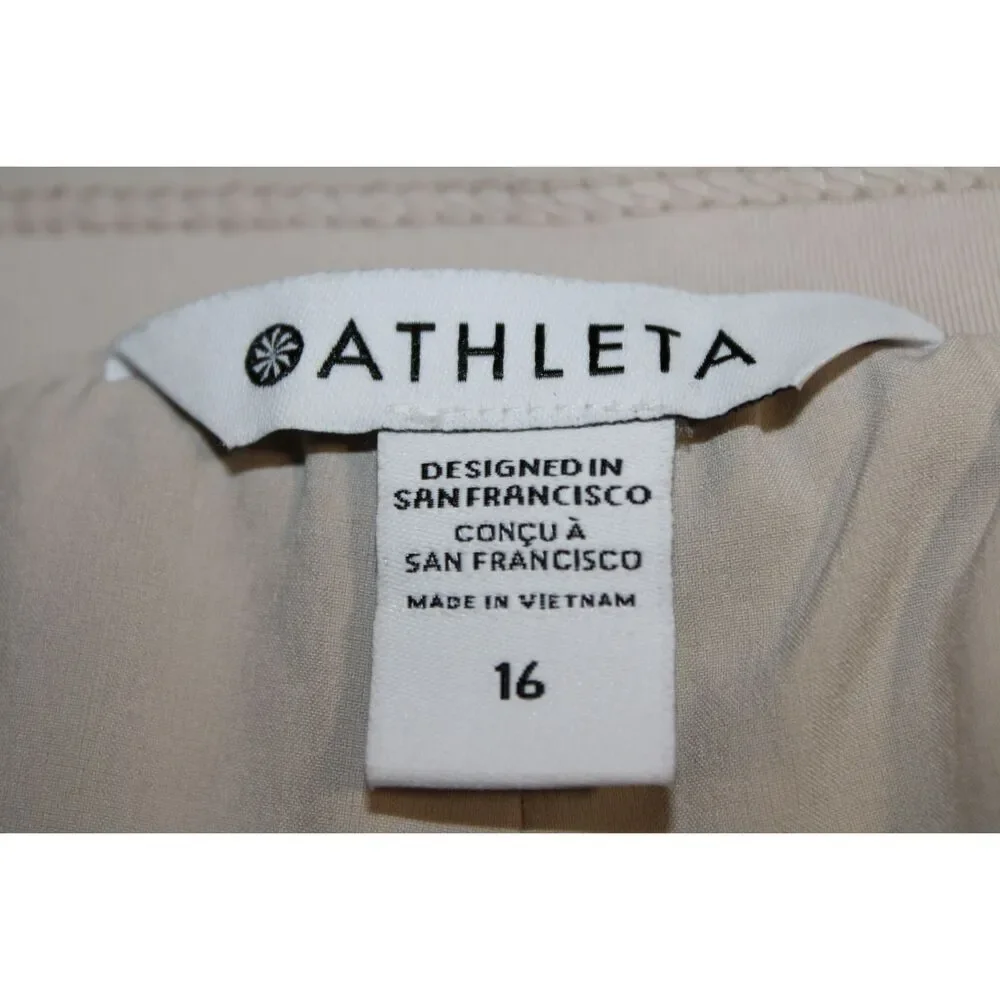 Womens Athleta Après Ski Short Cream Quilted Athletic Shorts Activewear Size 16
